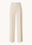 Sandro High waist wide fit pantalon met krijtstreep