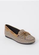 Kurt Geiger Eagle mocassin met leren details en strass