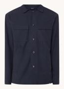 Boggi Milano Link regular fit overshirt in lyocellblend met borstzakke...