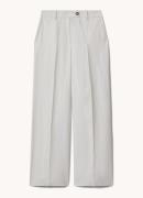 Reiss Lori high waist wide fit pantalon in linnenblend