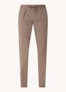 Profuomo Slim fit chino met ribstructuur en steekzakken