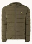 Lyle & Scott Gewatteerd jack met capuchon en logo