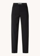 ba&sh Skad mid waist straight fit pantalon in scheerwolblend