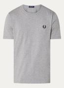 Fred Perry T-shirt met gemêleerd dessin en logoborduring