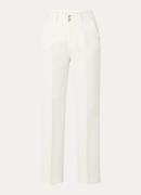 Xandres Panchita high waist straight fit pantalon met structuur en ste...