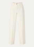 Dante 6 Lune high waist straight fit pantalon met krijtstreep