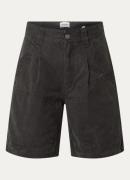Isabel Marant Katja high waist straight fit korte broek met steekzakke...