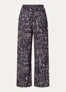 French Connection Zina Portia high waist wide fit broek met zebraprint