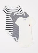 Petit Bateau Romper van biologisch katoen in 3-pack