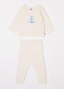 Petit Bateau Baptiser fijngebreide trui met babybroek in wolblend 2-de...