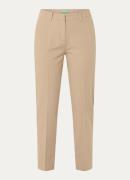 Benetton High waist tapered cropped pantalon met stretch