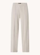 Gardeur Franca mid waist wide fit pantalon met persplooi