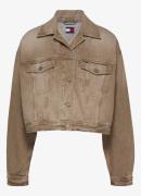 Tommy Hilfiger Oversized cropped jack van denim met borstzakken