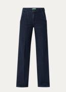 Benetton High waist wide fit pantalon met steekzakken