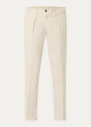 Profuomo Straight fit chino in lyocellblend met steekzakken