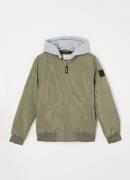 Retour Jeans Ruben gewatteerd bomberjack met afneembare capuchon