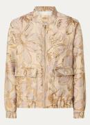 JOSH V Kelsey bomberjack met jacquard dessin en lurex