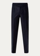 Profuomo Tapered fit pantalon in linnenblend met steekzakken