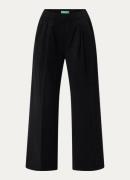 Benetton High waist wide fit pantalon met steekzakken