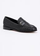 Dune London Ginello loafer van leer met gevlochten detail