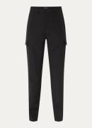 Boggi Milano Straight fit pantalon in scheerwolblend met steekzakken