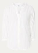 BRAX Velia blouse met lurex en V-hals