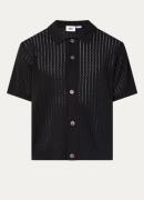 Obey Dez regular fit overhemd met opengewerkt dessin