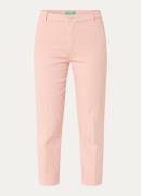 Benetton Mid waist slim fit cropped chino met steekzakken