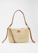 L.K.Bennett Issie schoudertas van raffia met gevlochten detail