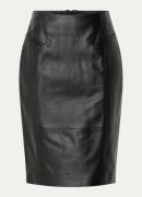 BOSS Sepaco midi rok van lamsleer met split