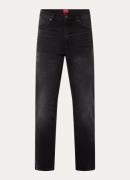 HUGO 708 slim fit jeans met gekleurde wassing