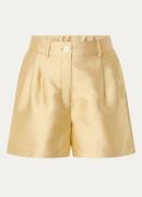 JOSH V Paige straight fit korte broek met metallic finish