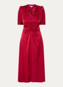 L.K.Bennett Hetty midi jurk met plooidetail en sjaalkraag