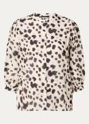 Expresso Semi-transparante blouse met print