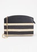 L.K.Bennett Trinity crossbodytas met streepprint en afneembare schoude...