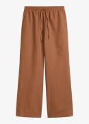 Marc O'Polo Denim Mid waist wide fit broek in linnenblend