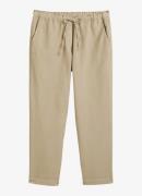 Marc O'Polo Mid waist loose fit broek in linnenblend met trekkoord