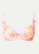 Agent Provocateur Rixie beugel bh van mesh met bloemborduring
