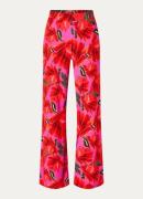 Stieglitz Marie high waist flared fit pantalon met bloemenprint