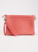 Ilse Jacobsen Gevlochten clutch met afneembare schouderriem