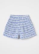 AI&KO Merline loose fit korte broek met broderie