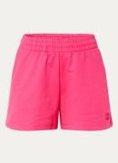 HUGO Ninoosta high waist straight fit korte joggingbroek met logobordu...