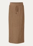 Expresso Midi rok met plissé en strikceintuur