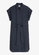 Marc O'Polo Midi blousejurk met strikceintuur