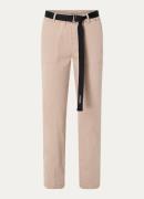 10DAYS High waist tapered fit pantalon met ceintuur