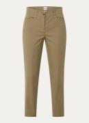 BRAX Mara high waist tapered fit cropped pantalon met steekzakken