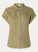 CLOSED Blouse van linnen met korte mouw