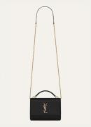 Saint Laurent Sunset portemonnee van kalfsleer met schouderband