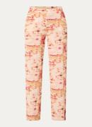 Claudia Sträter High waist wide fit pantalon met print
