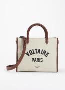 Zadig&Voltaire Angel handtas van canvas met leren details en afneembar...